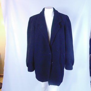 Vintage Karizma wool 2 button front coat Black Size 12